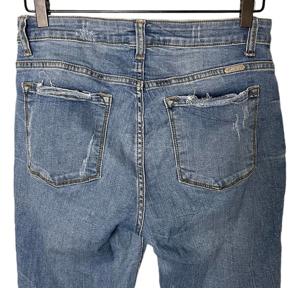 Kancan Women’s Addison- Pia Distressed Exposed Button Skinny Jeans Size 29 - Picture 6 of 8